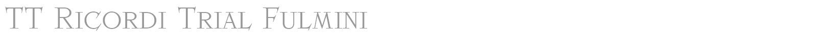 TT Ricordi Fulmini font preview